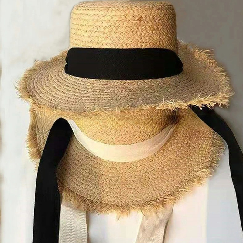 Nhật Bản Dễ Thương Raffia Dệt  - đánh giá và giá Hat Floppy Wide