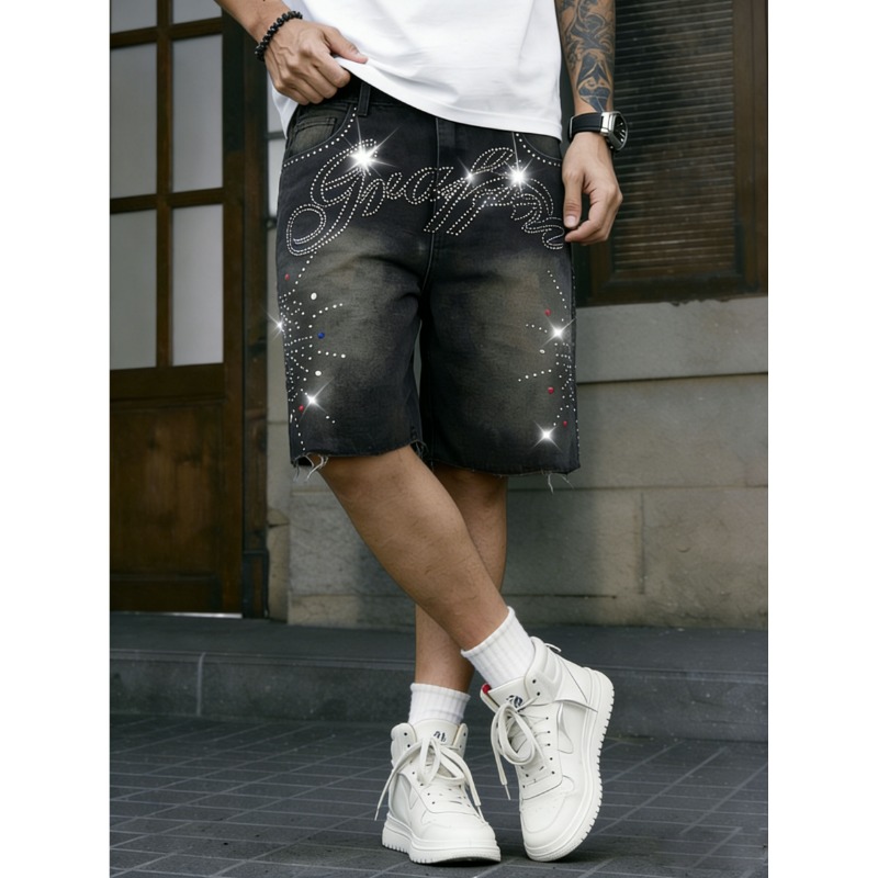 American Streetwear Men's Non- - đánh giá và giá Shorts Denim Frayed