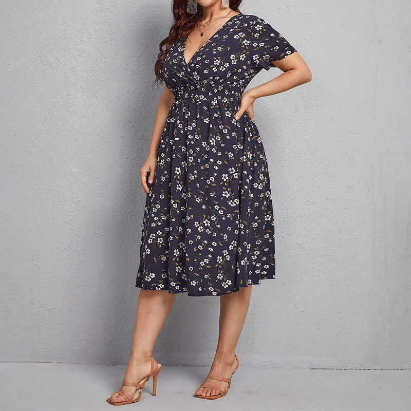 Plus Size Women's Dress, Flowe - đánh giá và giá Romper Floral Print