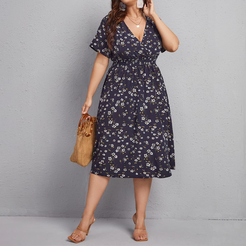 Plus Size Women's Dress, Flowe - đánh giá và giá Romper Floral Print