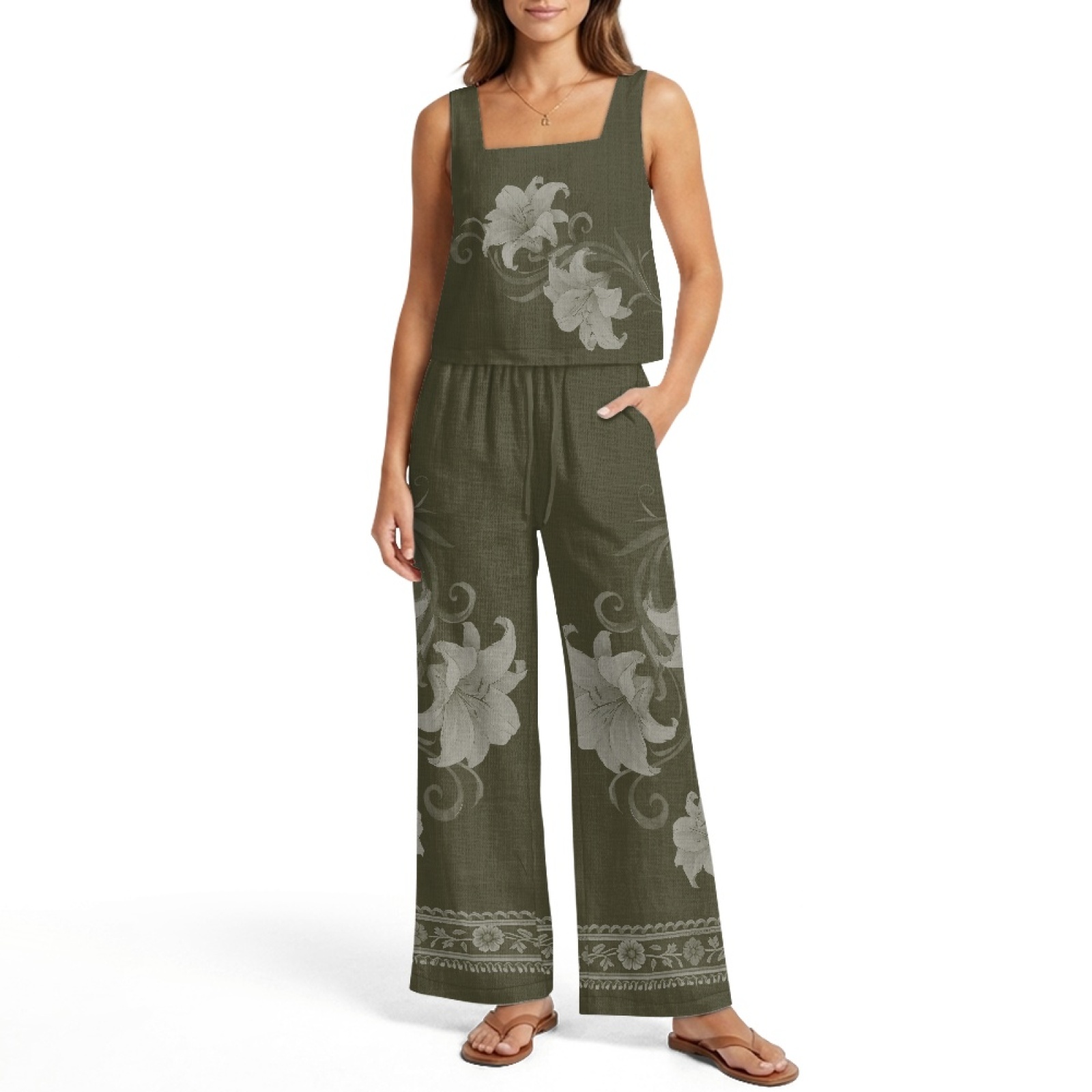 INSTANTARTS Women’s Linen Vest - đánh giá và giá Linen Pant Wide