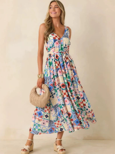 Summer 2026 Large Size Floral  - đánh giá và giá Linen Dress Wrap