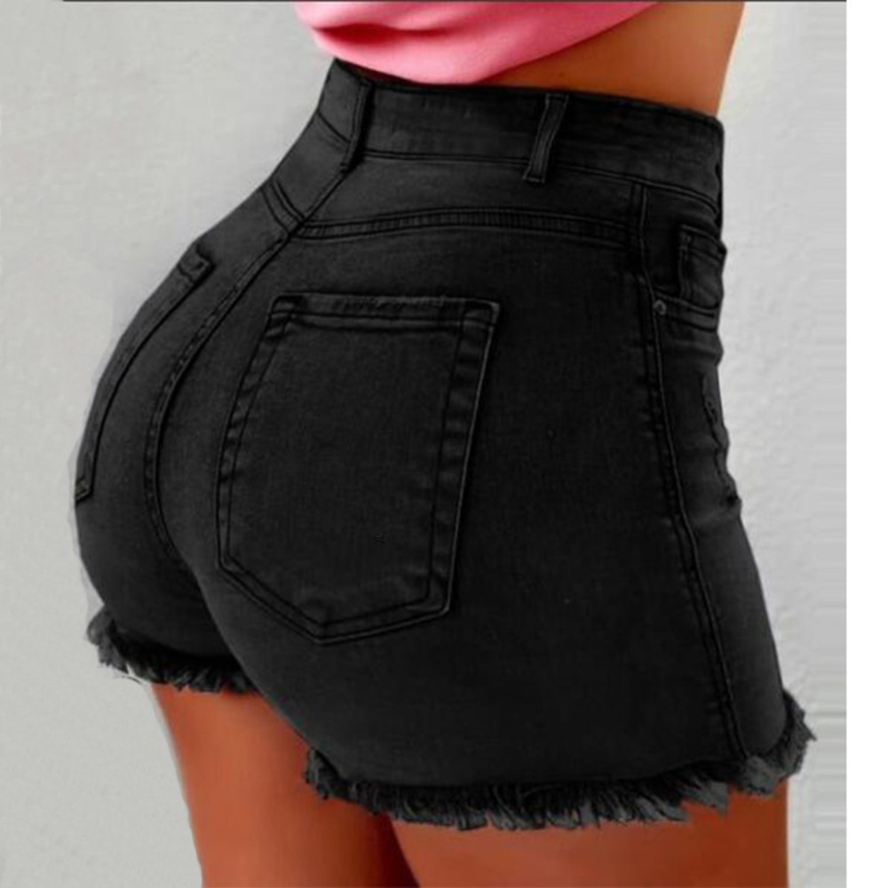 Women's High Waisted Denim Sho - đánh giá và giá Shorts Denim Frayed