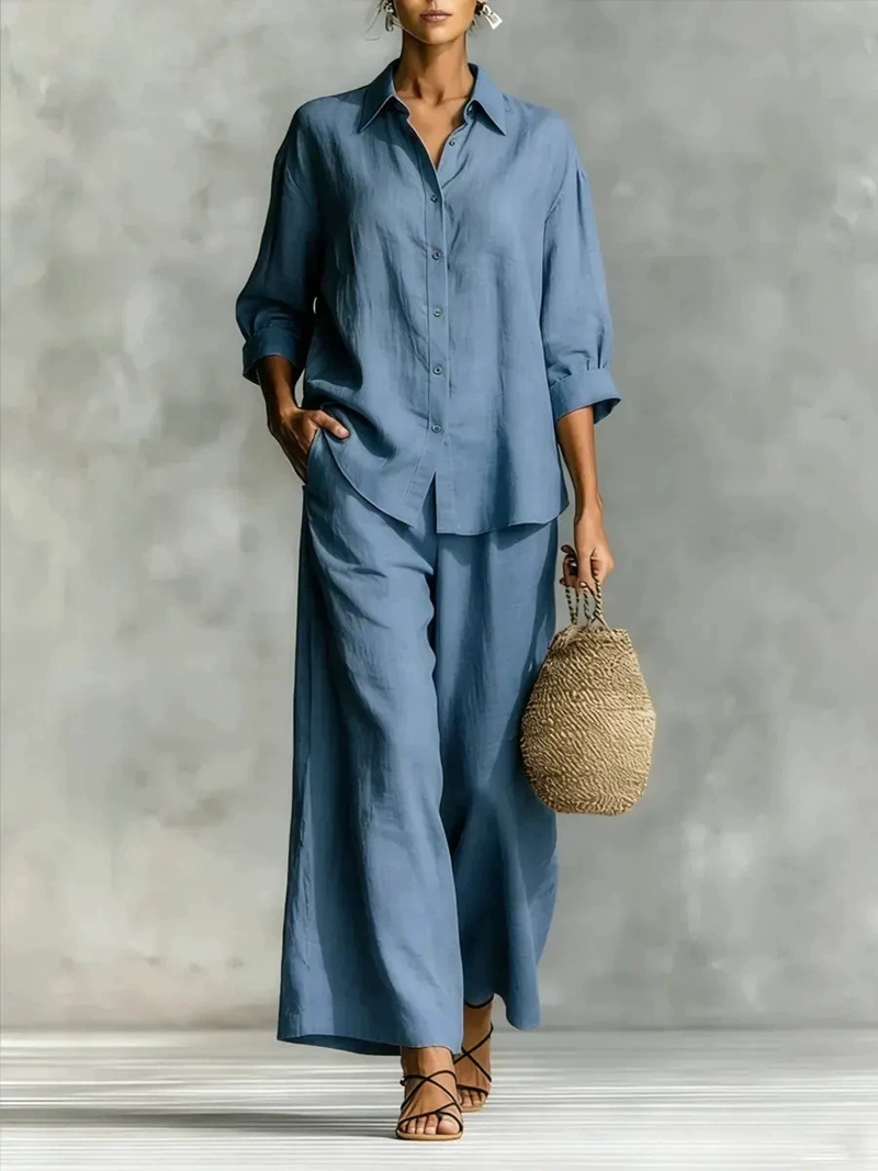 Women's New 7-Sleeve Shirt & W - đánh giá và giá Linen Pant Wide