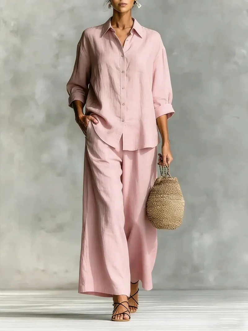 Women's New 7-Sleeve Shirt & W - đánh giá và giá Linen Pant Wide