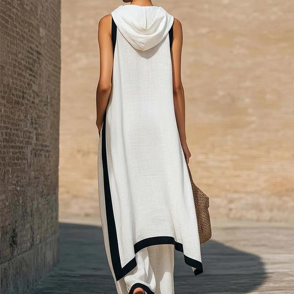 Women Color Block Cotton Linen - đánh giá và giá Linen Pant Wide