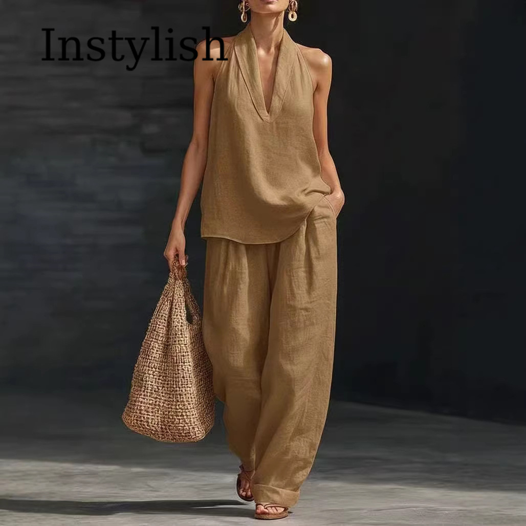 Summer Women's Casual Linen 2- - đánh giá và giá Linen Pant Wide