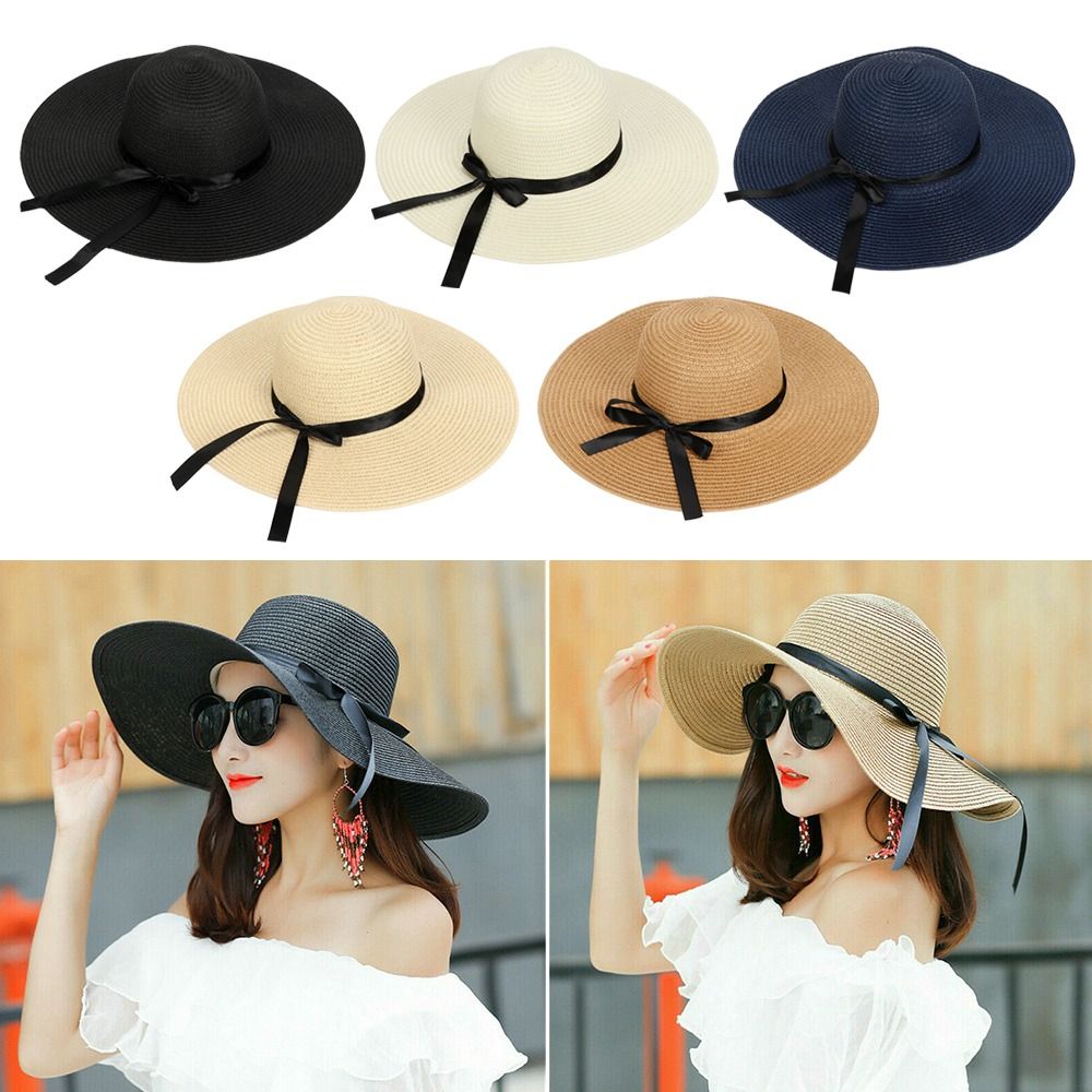 Women Floppy Straw Big Wide Br - đánh giá và giá Hat Floppy Wide