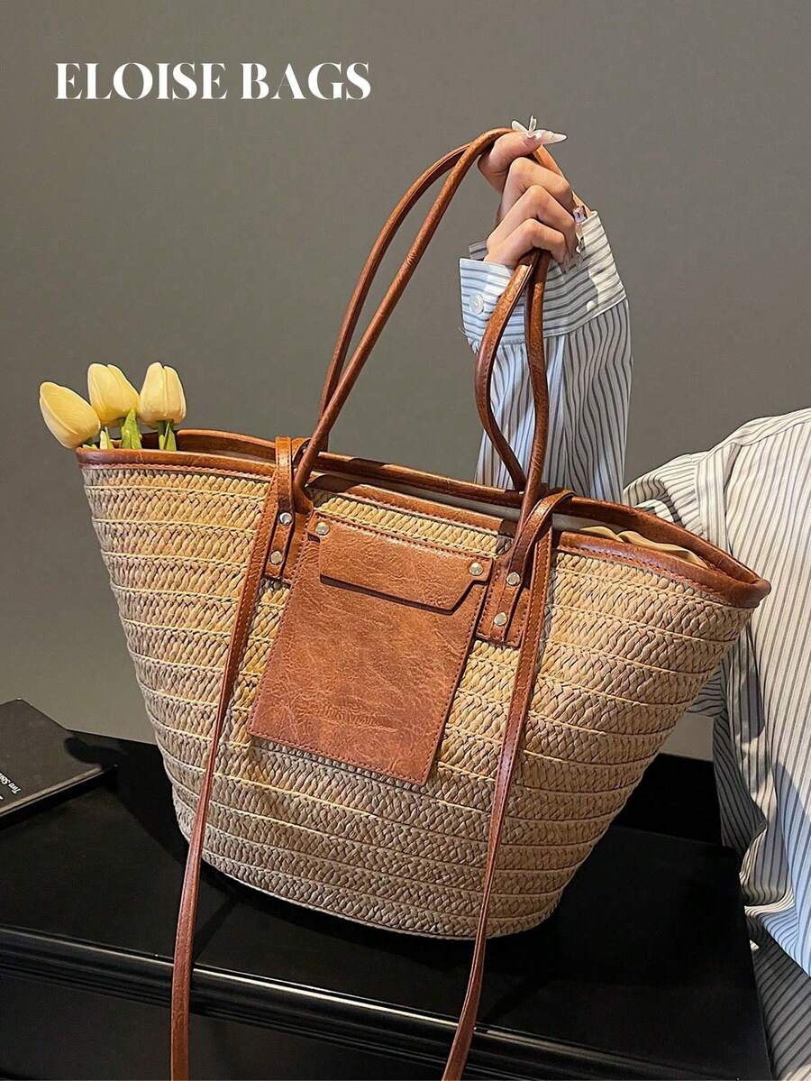 Fashion Large Capacity Woven T - đánh giá và giá Tote Bag Beach