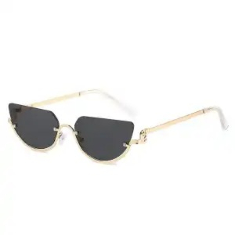 Fashionable Metal Half Frame C - đánh giá và giá Sunglasses Cat Eye