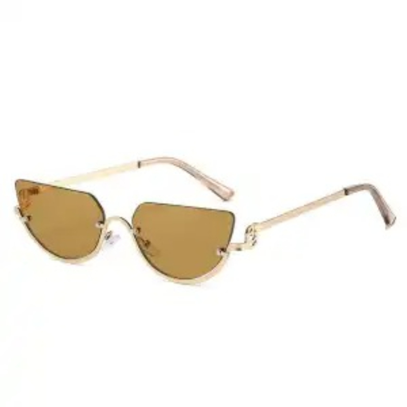 Fashionable Metal Half Frame C - đánh giá và giá Sunglasses Cat Eye