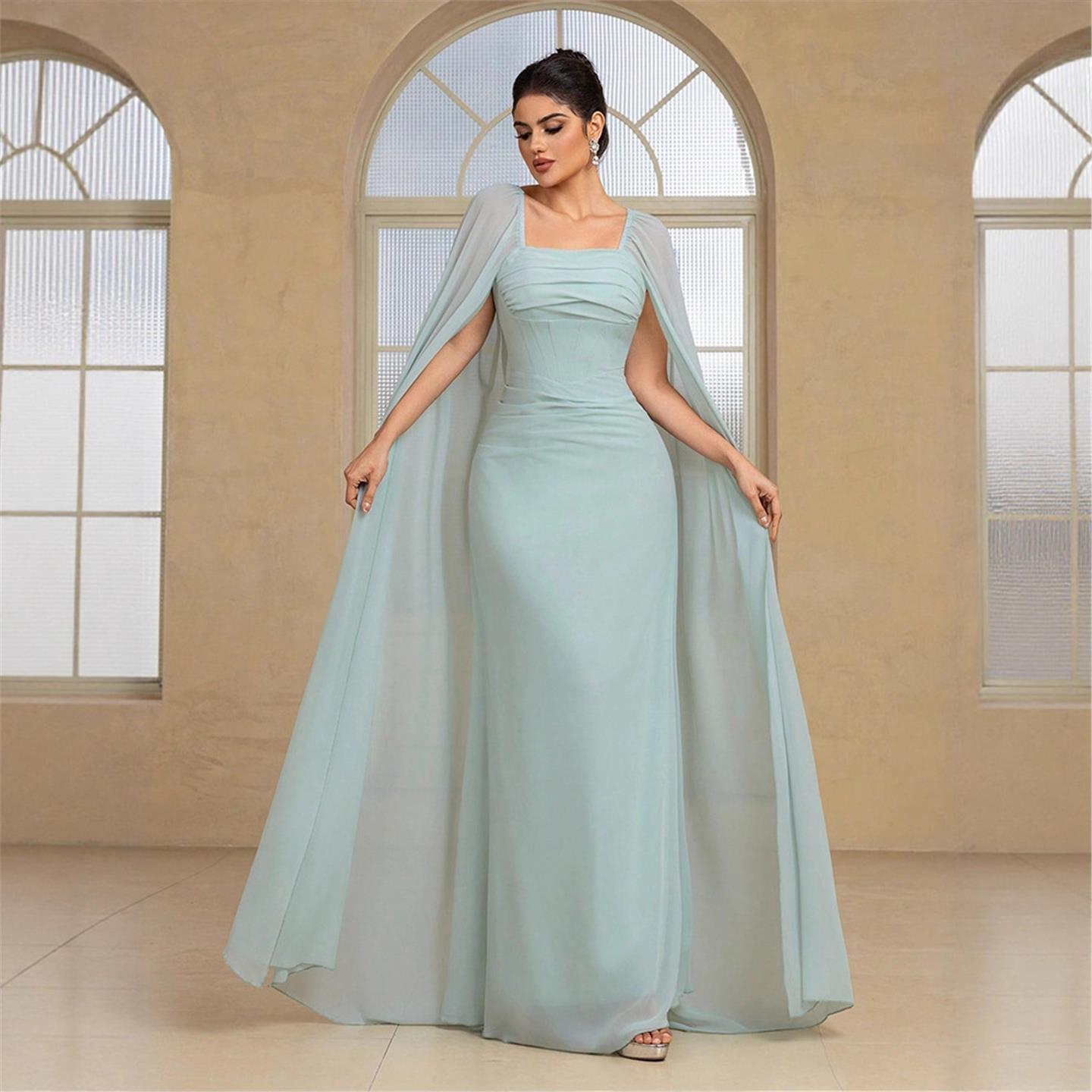 Elegant Long Evening Dress Pur - đánh giá và giá Linen Dress Wrap