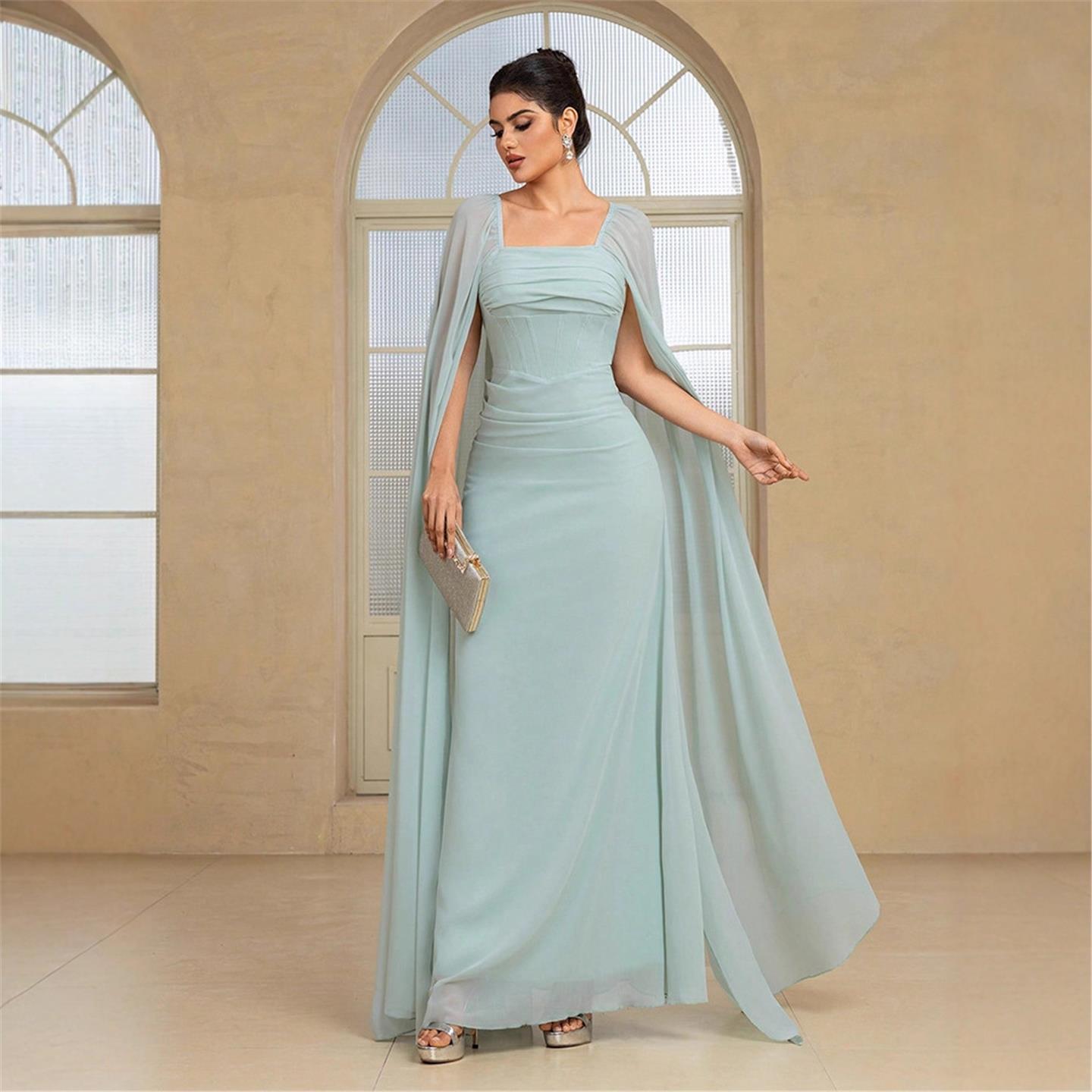 Elegant Long Evening Dress Pur - đánh giá và giá Linen Dress Wrap