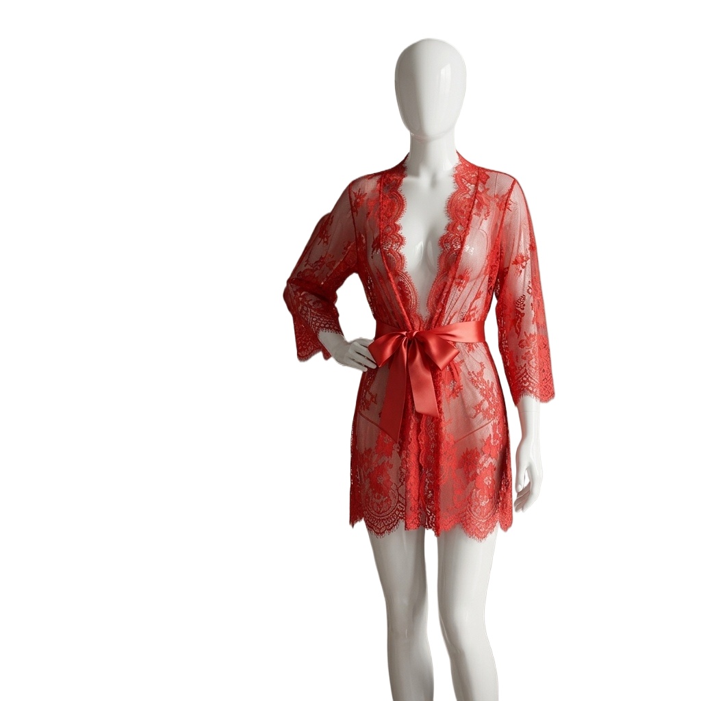 Women's Sheer Floral Lace Ling - đánh giá và giá Kimono Sheer Floral