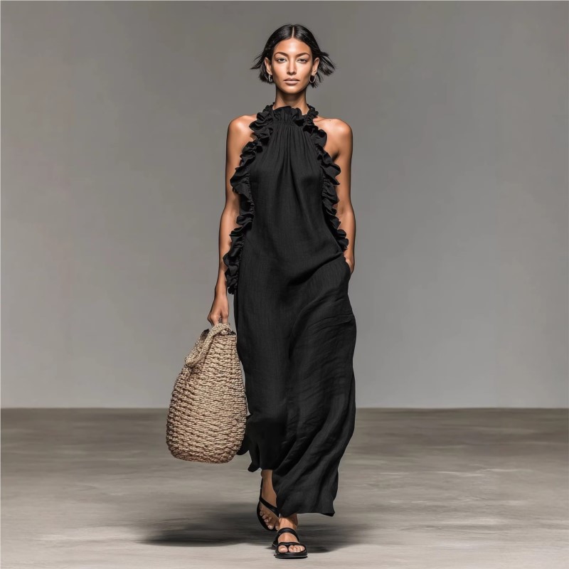 Customization Women's Sexy Hal - đánh giá và giá Maxi Dress Halter